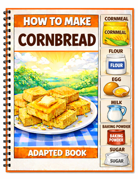 How to make corn bread Adaptable book